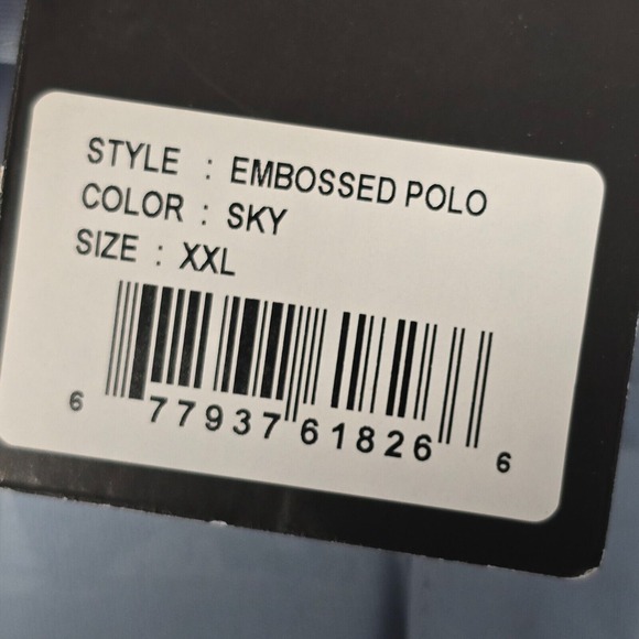 Swannies Mens Stretch Polo Shirt Size 2XL Blue Golf Logo Animal Print Active - Picture 7 of 12